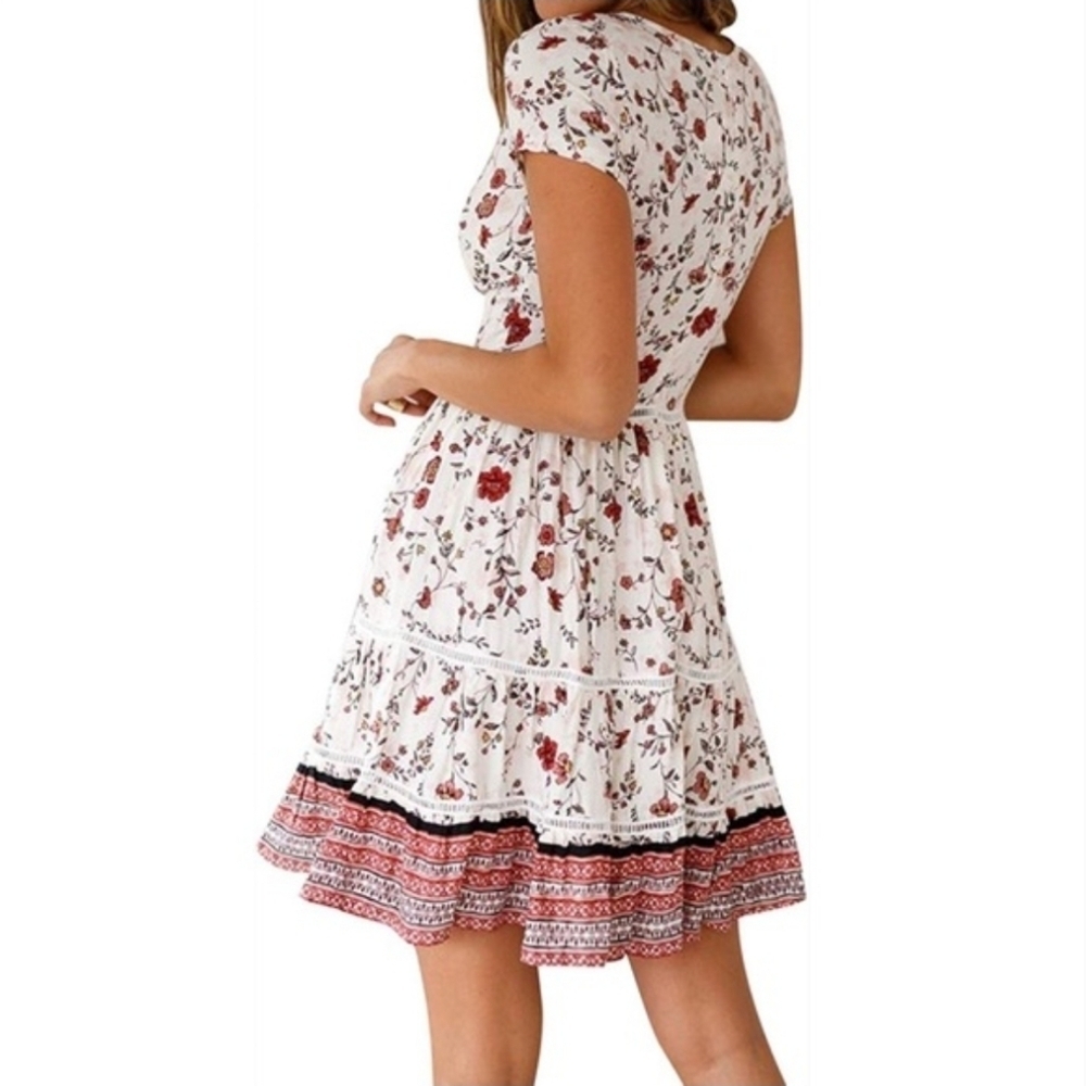 L'Atiste by Amy Cut Out boho mini dress size Large - Picture 2 of 7